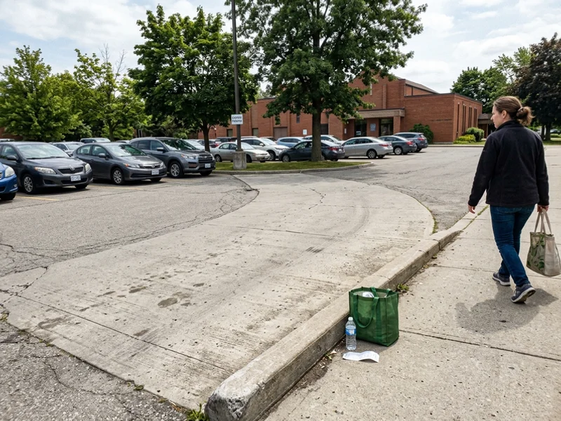 Heavy-duty concrete drive aisle at a parking lot entrance