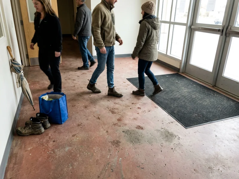 Dull unsealed decorative concrete with staining before a topcoat